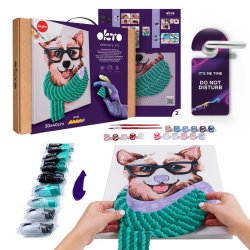 Corgi-hund i 3D � mal efter tal og air clay