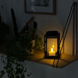 LED lyssæt - Bloklys, kronelys og fyrfadslys, hvid - 10 dele inkl. fjernbetjening