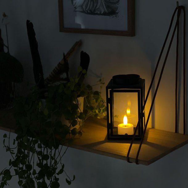 LED lyssæt - Bloklys, kronelys og fyrfadslys, hvid - 10 dele inkl. fjernbetjening