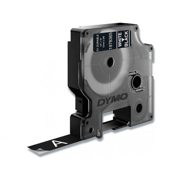 DYMO Tape D1 12 mm x 3 m - hvid/sort