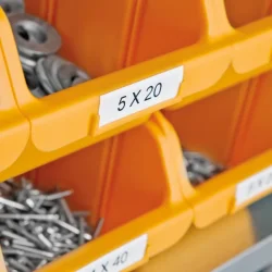 DYMO Rhino Permanent Polyester 24mm x 5,5m, sort p hvid