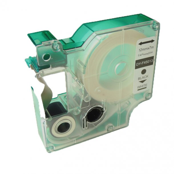 Kompatibel DYMO label tape D1, 12 mm x 7 m - sort/gul