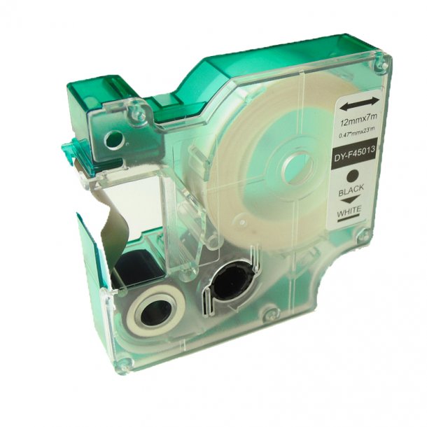 Kompatibel DYMO label tape D1, 9 mm x 7 m - sort/hvid
