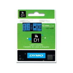 DYMO Tape D1 (45016) 12 mm (7 m) - sort/bl