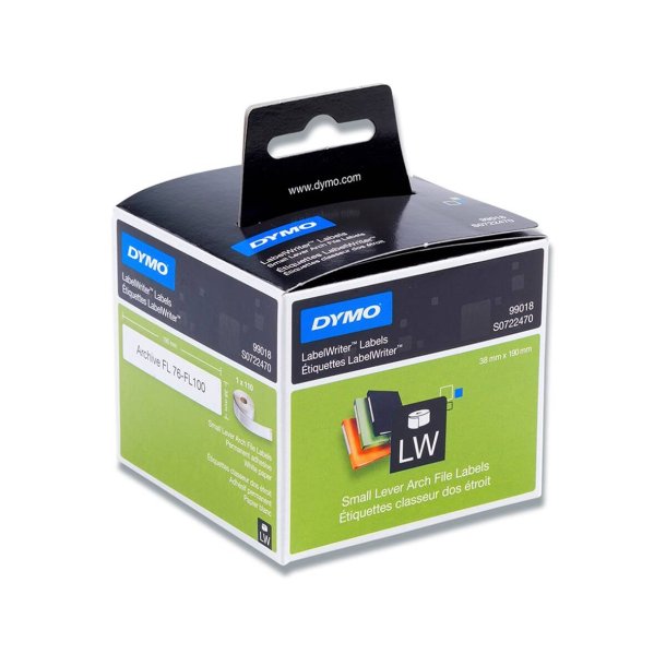 Labels til brevordner 38x190mm hvid (110)