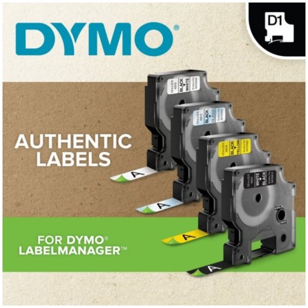 DYMO tape D1 (45014), 12 mm x 7 m - bl/hvid