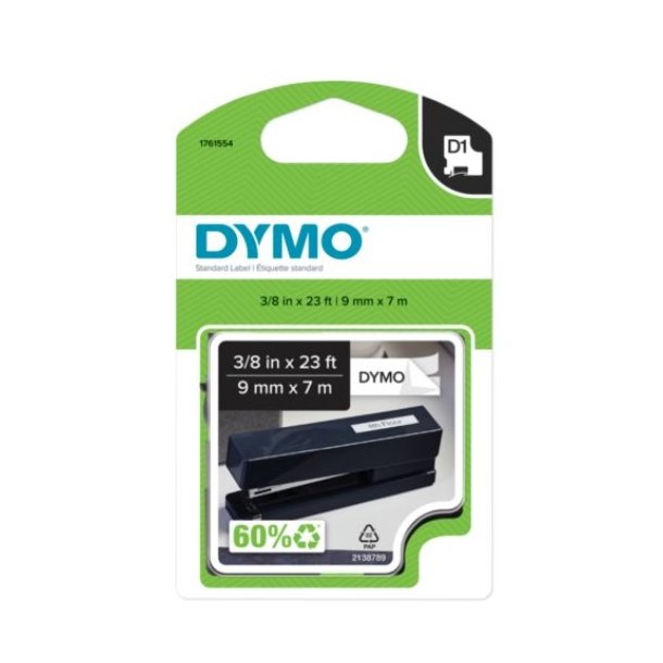 DYMO tape D1 (40914), 9 mm x 7 m - bl/hvid