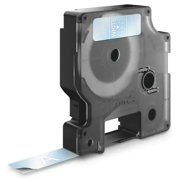 DYMO Tape D1 (45020) 12 mm (7 m) - hvid/klar