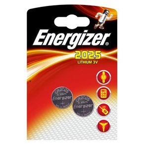 Energizer Lithium 3,0V CR2025 batteri, 2 stk