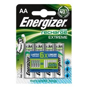 Energizer Extreme genopladelig AA batteri, 4 st