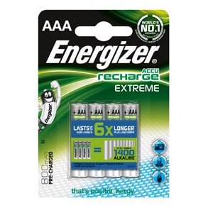Energizer Extreme genopladelig AAA batteri, 4 stk