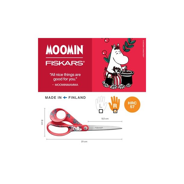 Fiskars Moomin universal saks, 21 cm, Mumi Mor