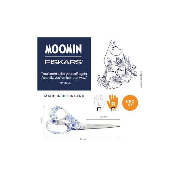 Fiskars Moomin universal saks, 21 cm, Haru