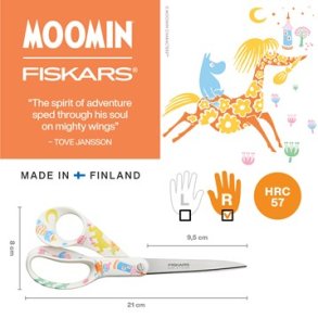 Fiskars Moomin universal saks, 21 cm, Legesyg/spgefuld