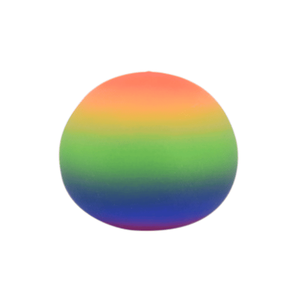 Farverig jumbo stressbold 11 cm