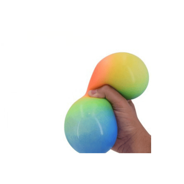 Farverig jumbo stressbold 11 cm