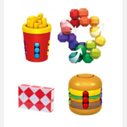 Sanse- og fidget s�t med 4 hjernepuslespil