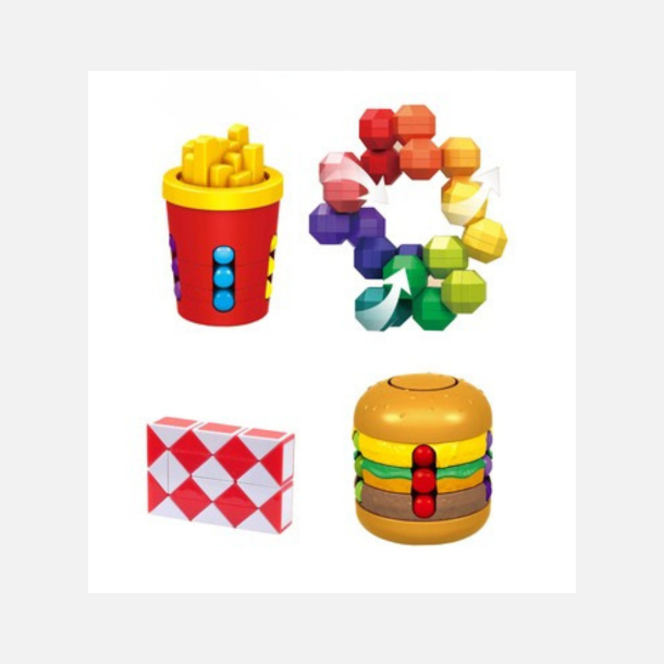 Sanse- og fidget s�t med 4 hjernepuslespil