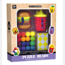 Sanse- og fidget s�t med 4 hjernepuslespil