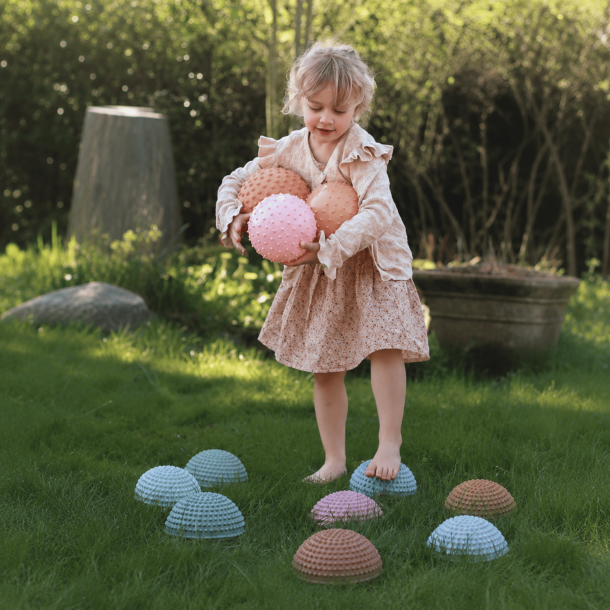 Find That Hippo Sensoriska Massagebollar � 2 st. Metallic Blue &amp; Ivory