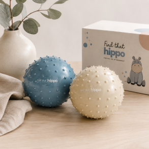 Find That Hippo Sensoriska Massagebollar � 2 st. Metallic Blue & Ivory