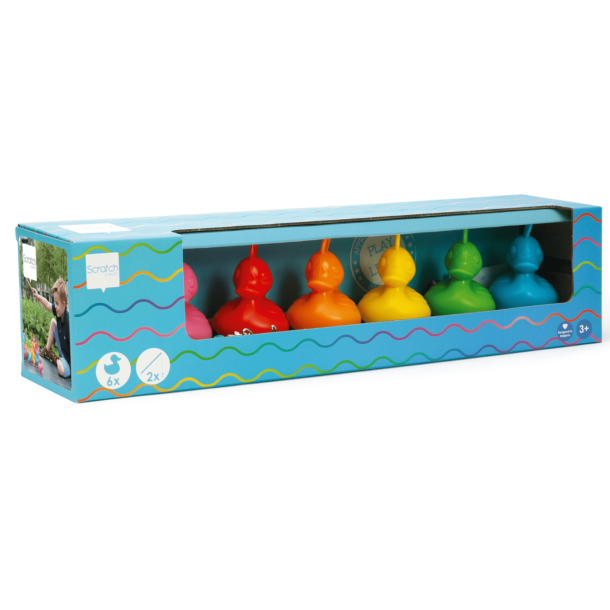 Fiskespil til B�rn med 6 Regnbue�nder og 2 Fiskest�nger | Scratch Active Play