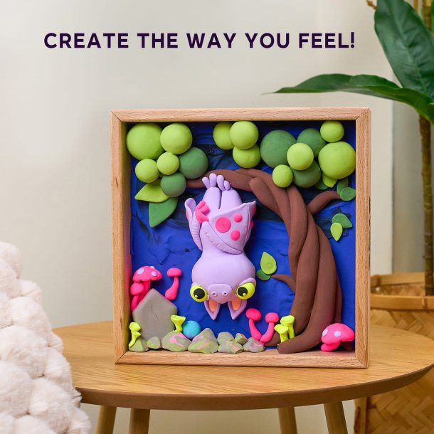 Flagermus-verden i 3D med air clay � kreativt kreas�t