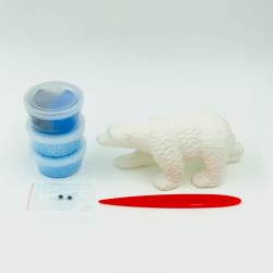 Creative Kids Foam Clay modelleringsskum - Isbjrn, 14 g