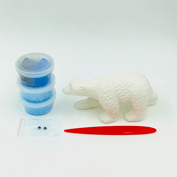 Creative Kids Foam Clay modelleringsskum - Isbjrn, 14 g