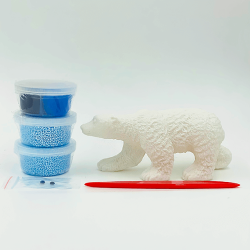 Creative Kids Foam Clay modelleringsskum - Isbjrn, 14 g