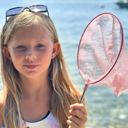 Follow the Duck teleskopisk strandnet � blush rose