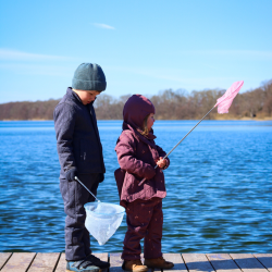Follow the Duck teleskopisk strandnet � blush rose