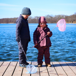 Follow the Duck teleskopisk strandnet � blush rose