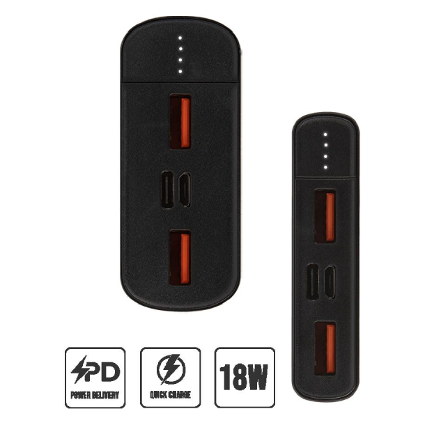 Forever SPF-01 10.000 mAh 18W PD &amp; QC Powerbank - Svart