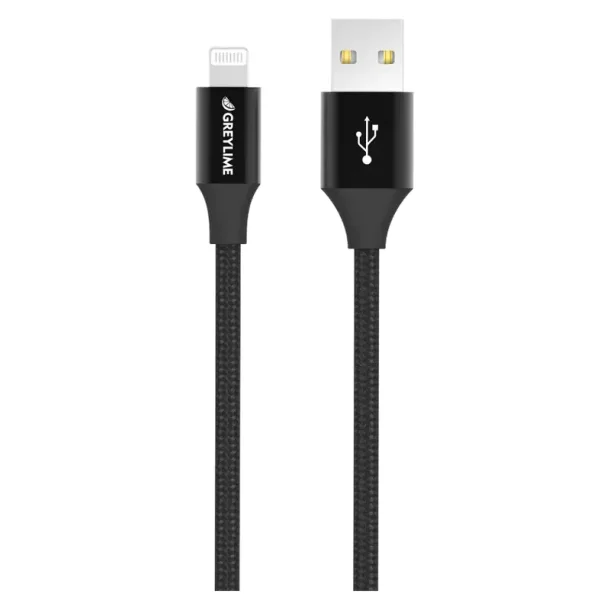 GreyLime USB-Lightning Kabel 2 m - Sort