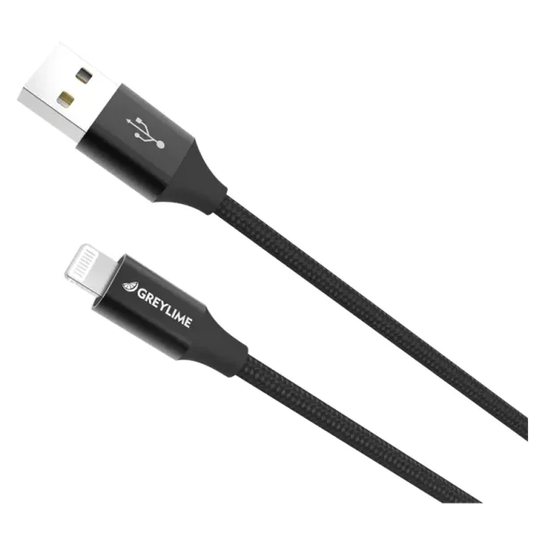GreyLime USB-Lightning Kabel 2 m - Sort