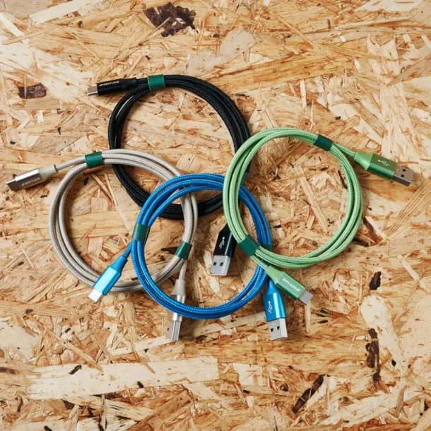 GreyLime USB til USB-C Kabel 1 m - Sort