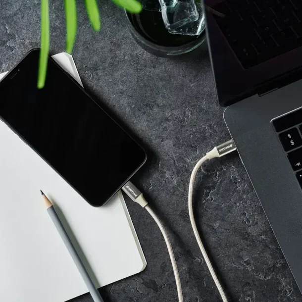 GreyLime Braided USB-C-USB-C Kabel 60W 1 m - Beige