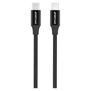 GreyLime Braided USB-C-USB-C Kabel 60W 1 m - Sort