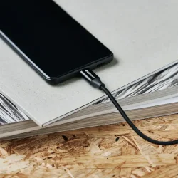 GreyLime Braided USB-C-USB-C Kabel 60W 2 m - Sort