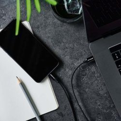 GreyLime Braided USB-C-USB-C Kabel 2 m - Sort