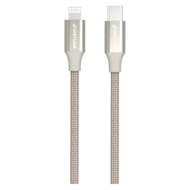 GreyLime Braided USB-C-Lightning Kabel 1 m - Beige