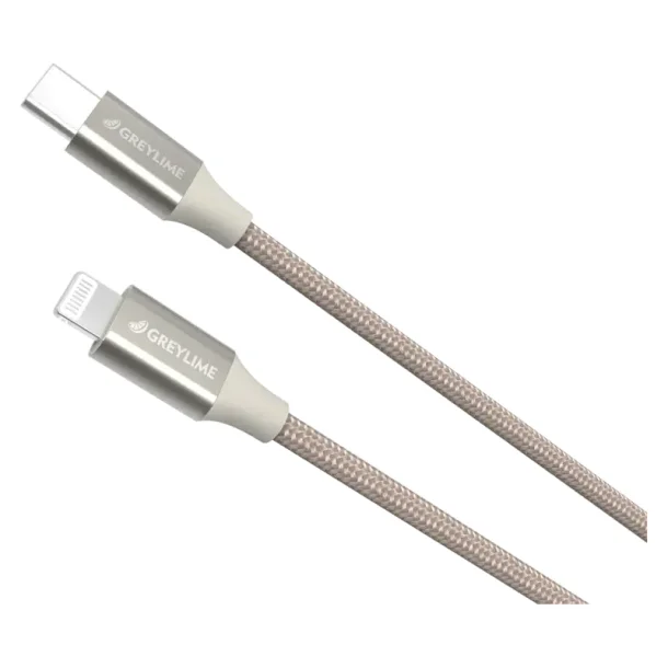 GreyLime Braided USB-C-Lightning Kabel 1 m - Beige