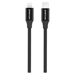 GreyLime Braided USB-C-Lightning Kabel 2 m - Sort