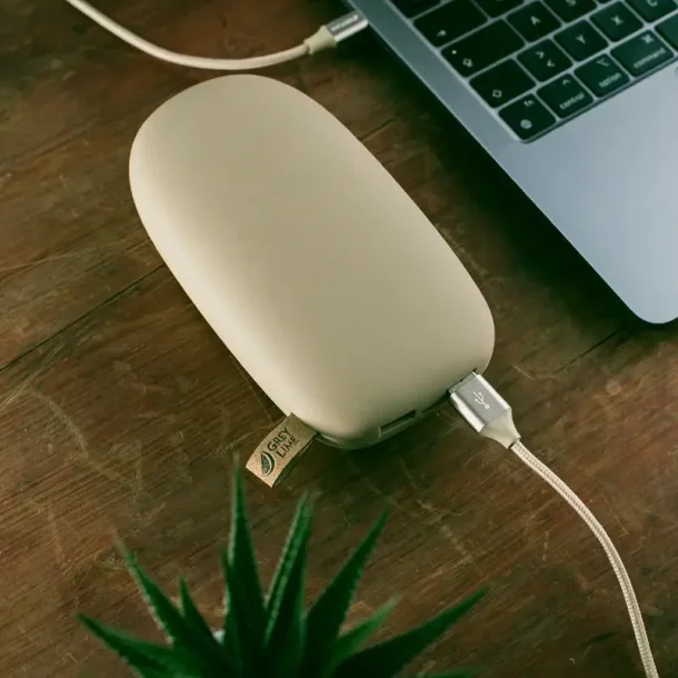GreyLime Power Stone II 20000 mAh Powerbank - USB-C & USB-A (Beige)