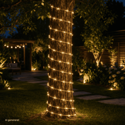 Grundig solcells ljusslinga med 100 LED, 10 m