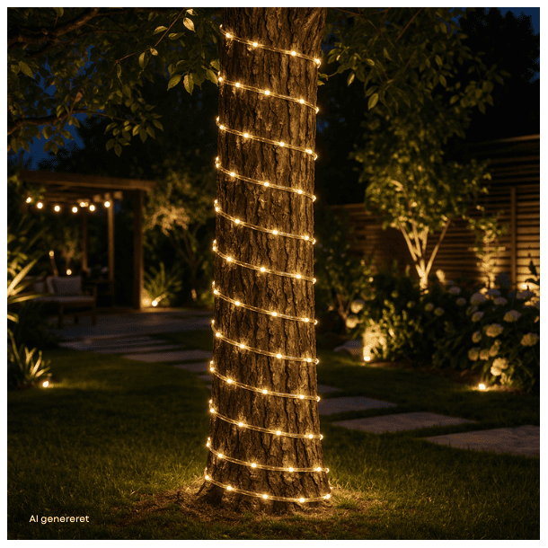 Grundig solcells ljusslinga med 100 LED, 10 m