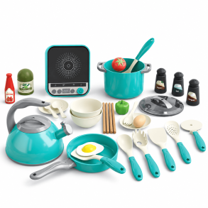 Grytset f�r barn � induktionsh�ll och k�ksset med 30 delar