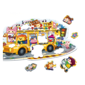 Gulvpuslespil glad bus � 57 brikker