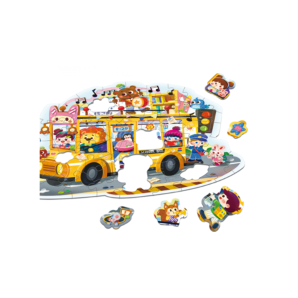 Glad bussgolvpussel - 57 bitar